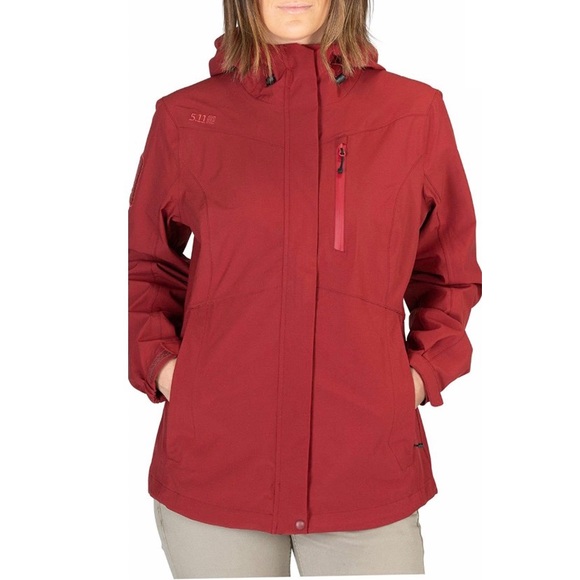 5.11 Tactical Women’s Aurora Shell Jacket (sangria, size XL) - NWT - Picture 1 of 6
